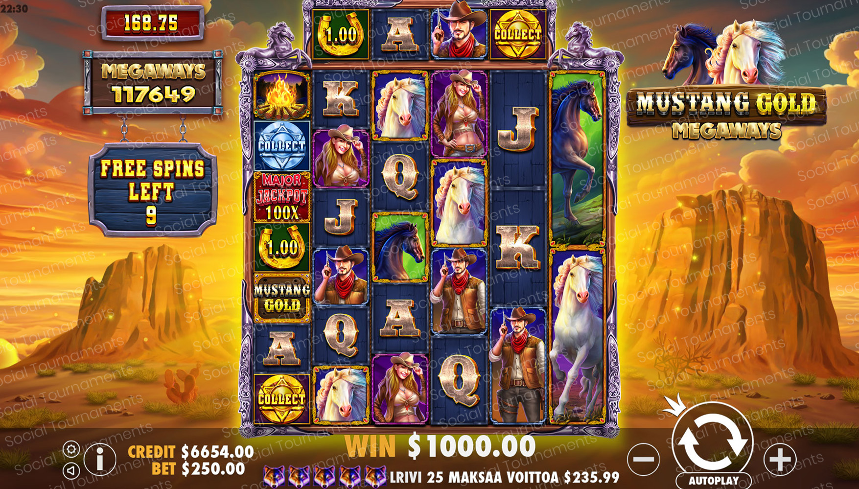 黄金野马 Megaways（Mustang Gold Megaways） Game Image #2