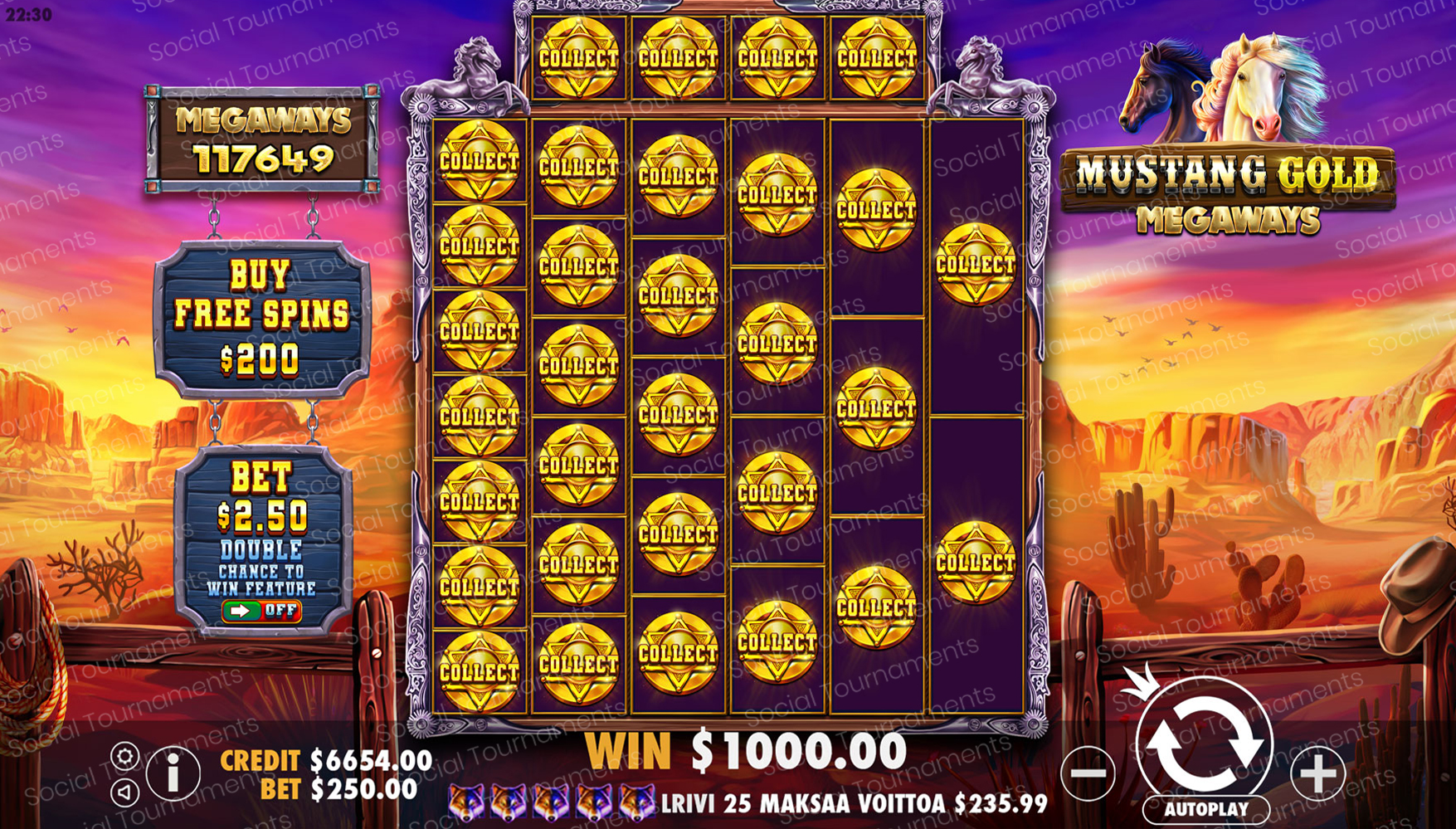 黄金野马 Megaways（Mustang Gold Megaways） Game Image #0